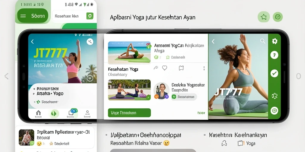 Antarmuka JT777 dengan panduan yoga yang jelas dan menarik.