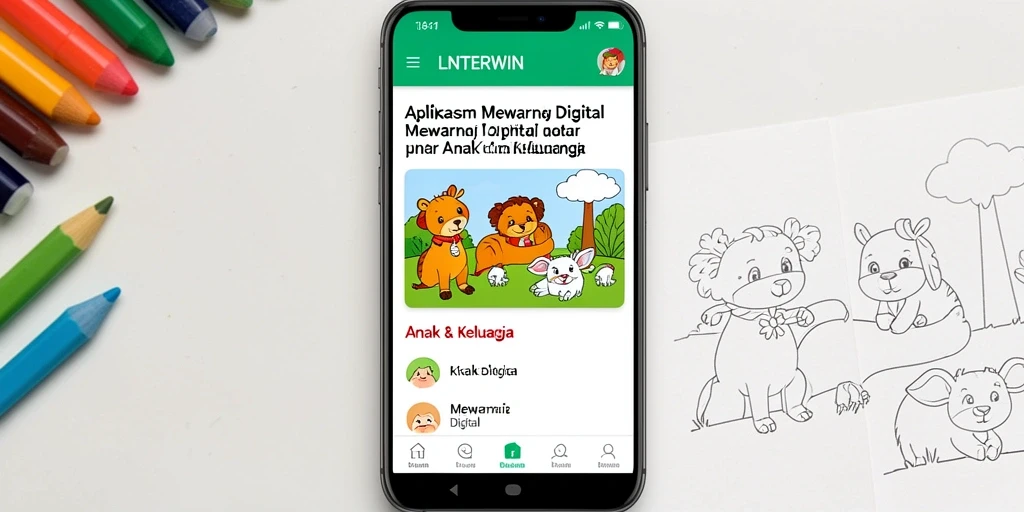 Tampilan antarmuka LNTERWIN dengan fitur mewarnai yang menarik.