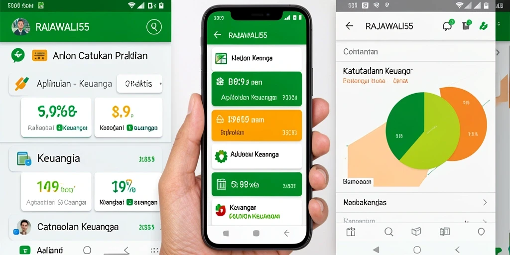 Tampilan antarmuka aplikasi RAJAWALI55 untuk catatan keuangan yang rapi.